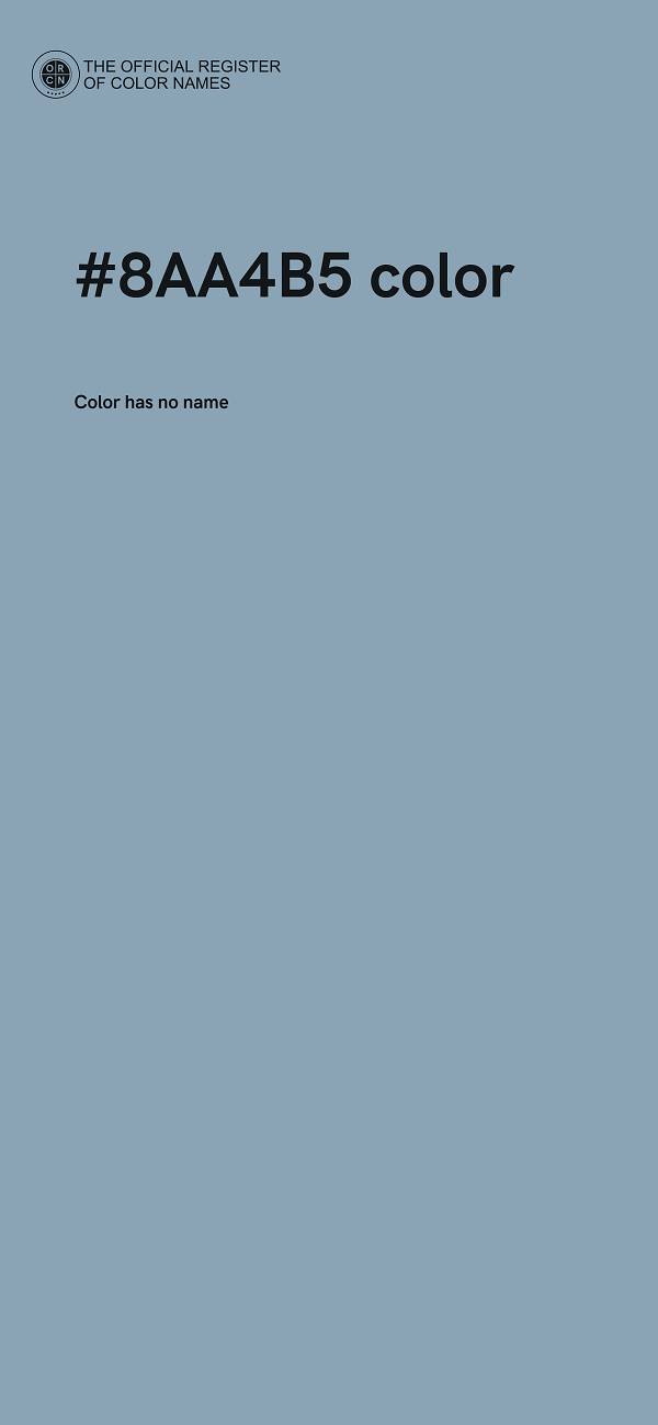 #8AA4B5 color image