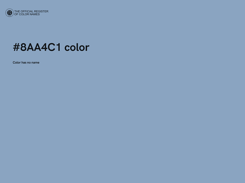 #8AA4C1 color image