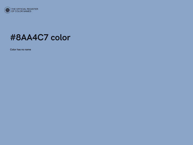 #8AA4C7 color image