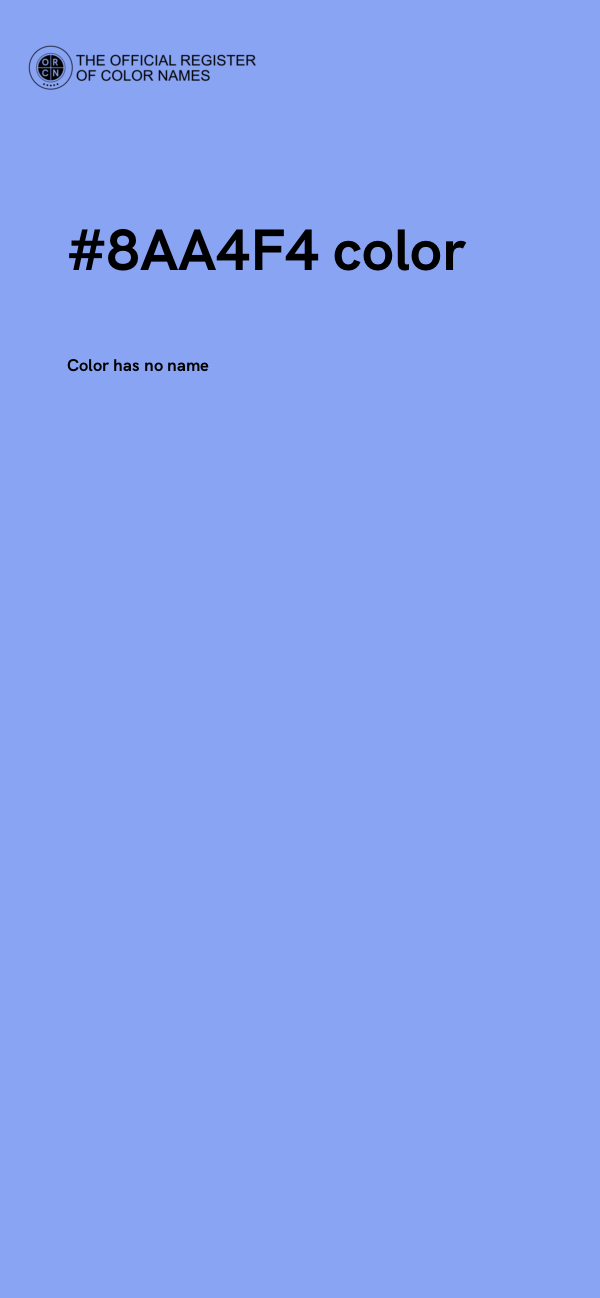 #8AA4F4 color image