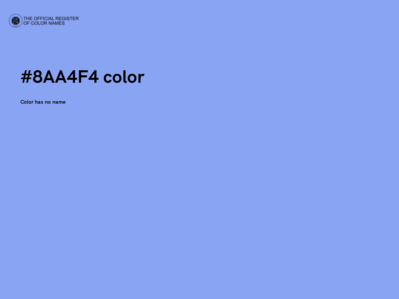 #8AA4F4 color image
