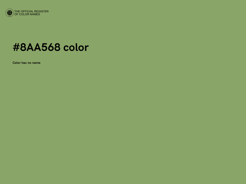 #8AA568 color image