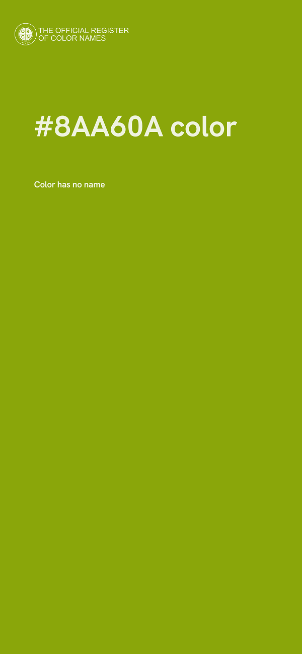#8AA60A color image