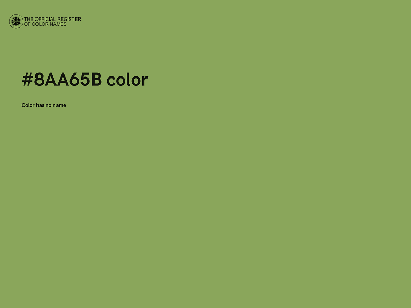 #8AA65B color image