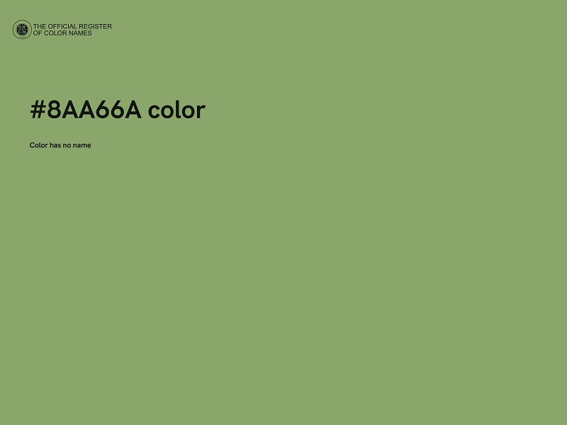 #8AA66A color image