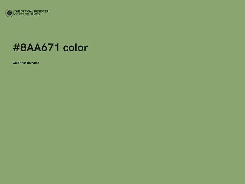 #8AA671 color image
