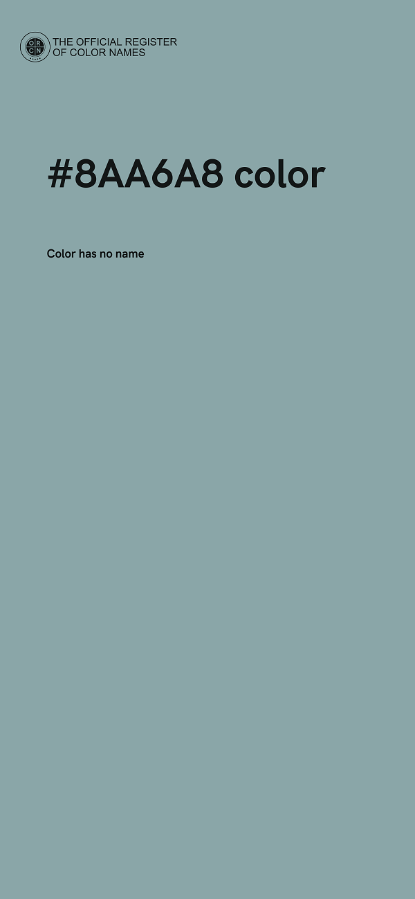 #8AA6A8 color image
