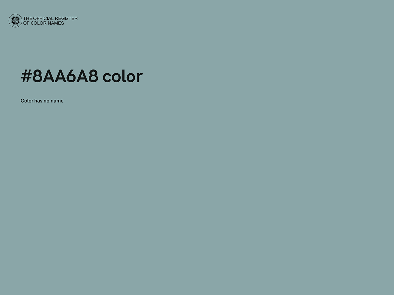 #8AA6A8 color image