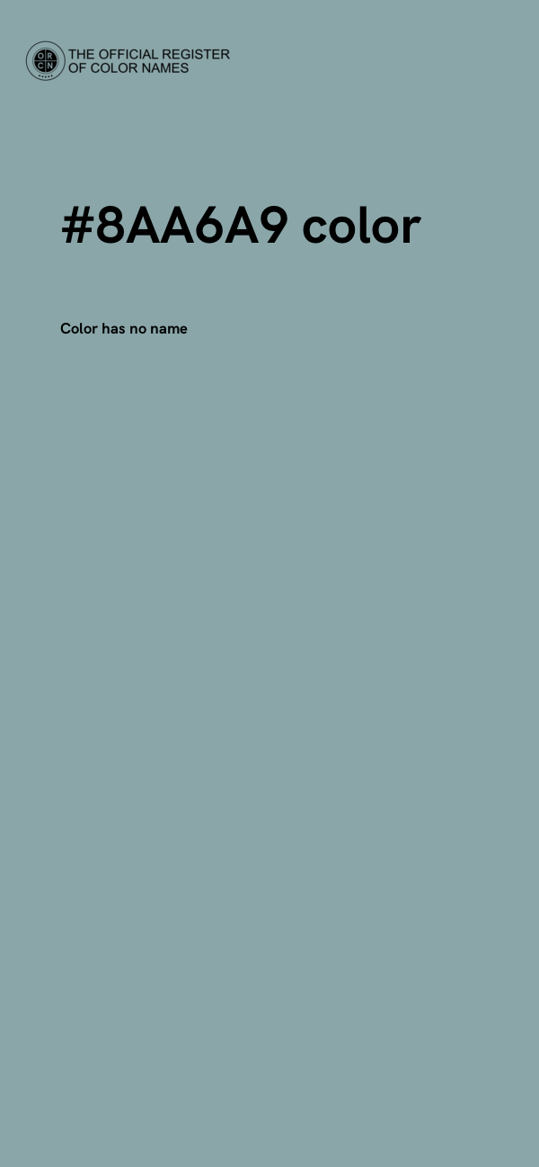 #8AA6A9 color image