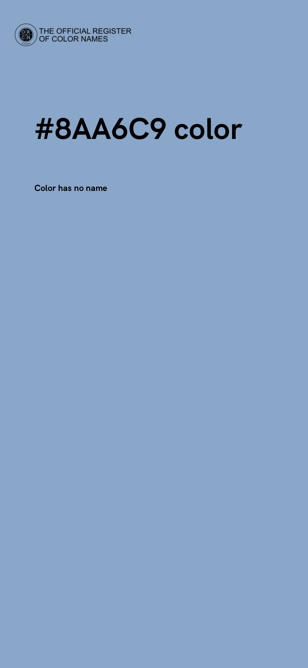 #8AA6C9 color image