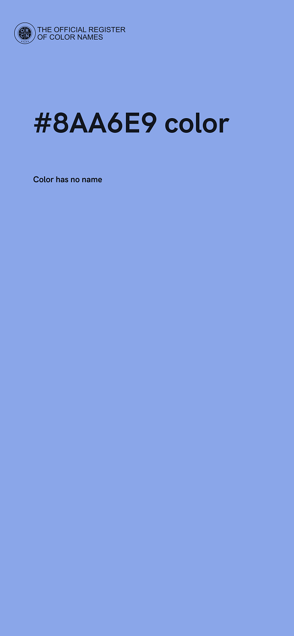 #8AA6E9 color image