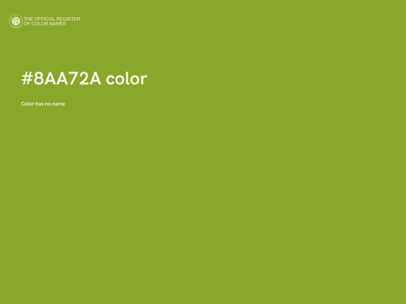 #8AA72A color image