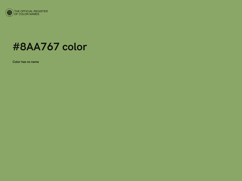 #8AA767 color image