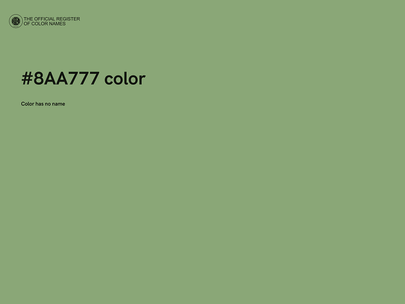 #8AA777 color image