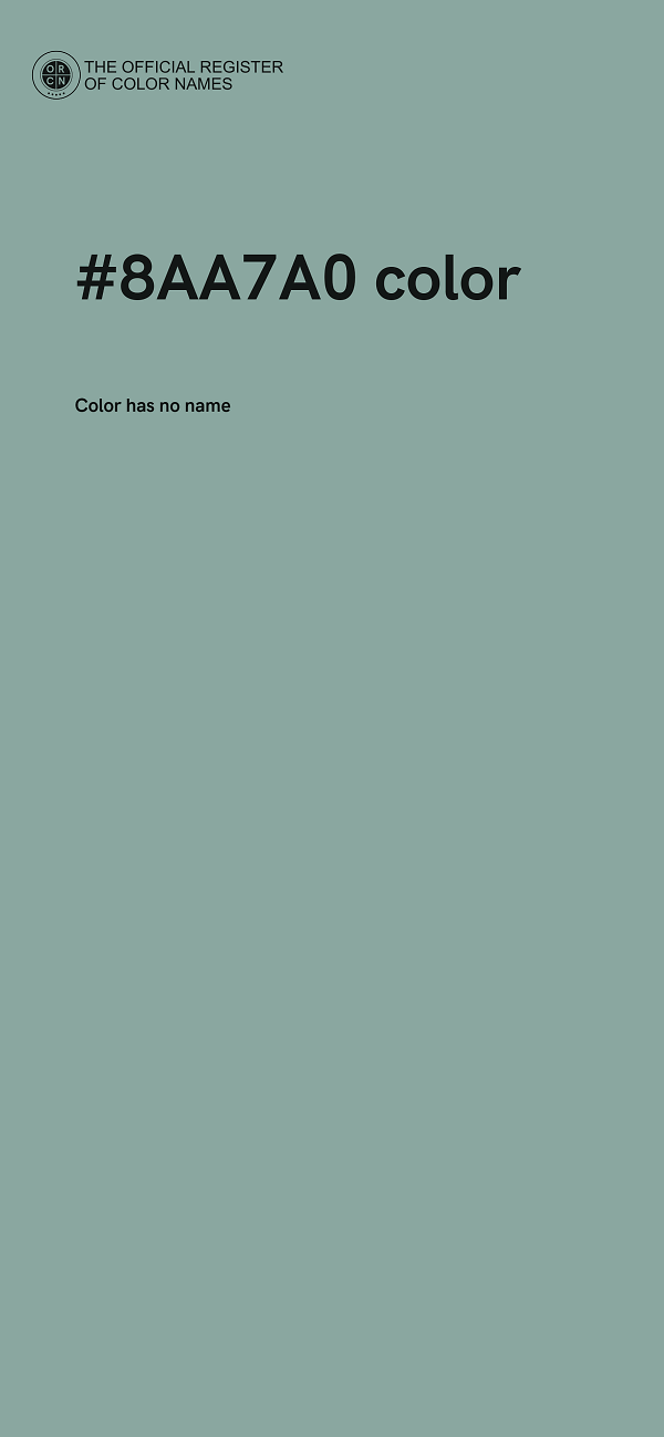 #8AA7A0 color image
