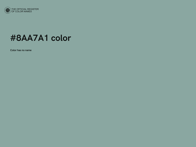 #8AA7A1 color image