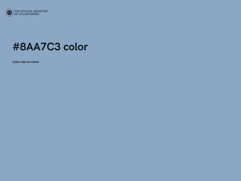 #8AA7C3 color image