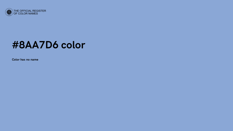 #8AA7D6 color image