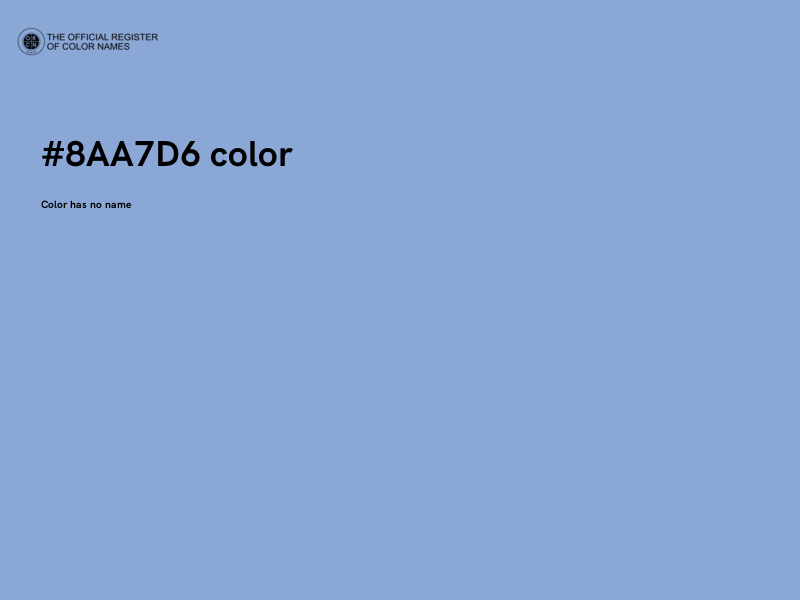 #8AA7D6 color image