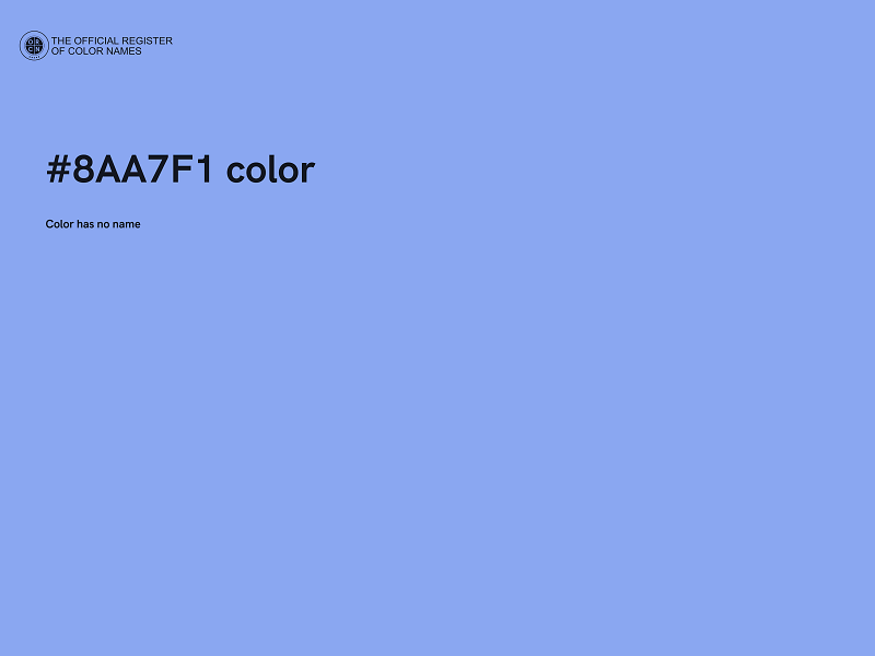 #8AA7F1 color image