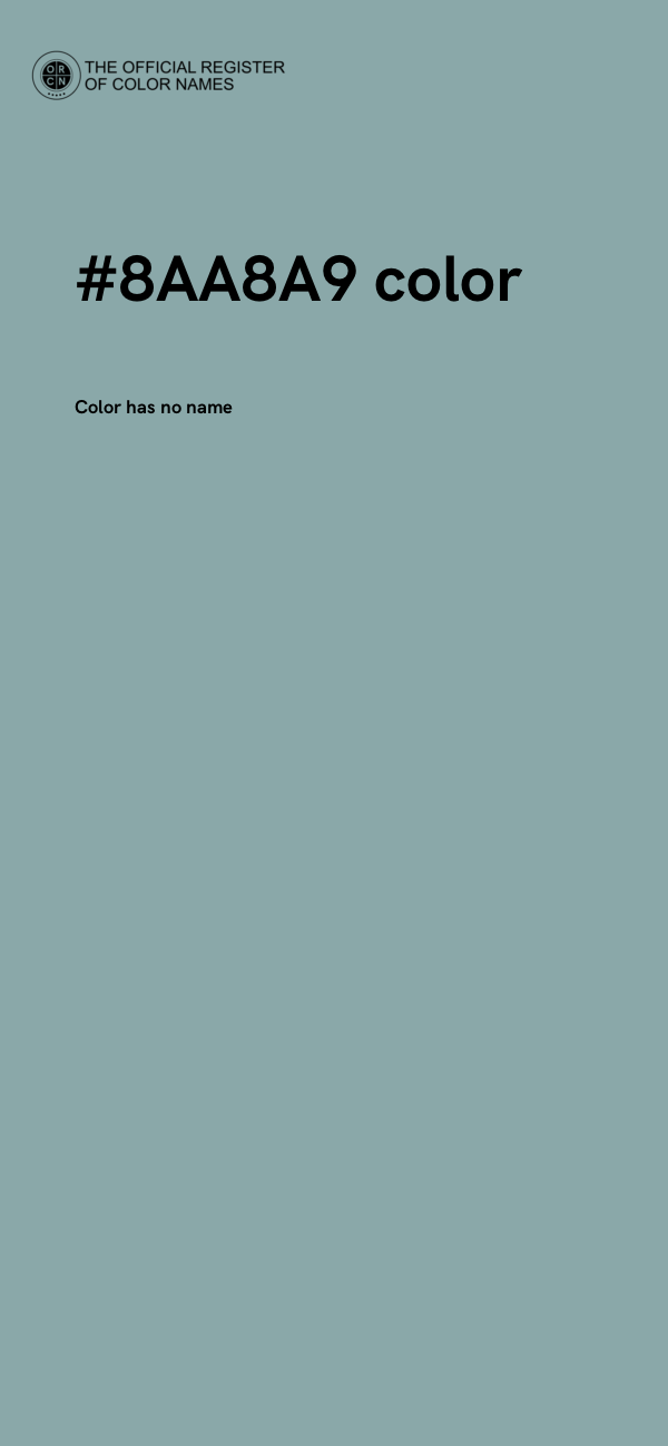 #8AA8A9 color image