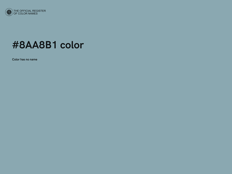 #8AA8B1 color image