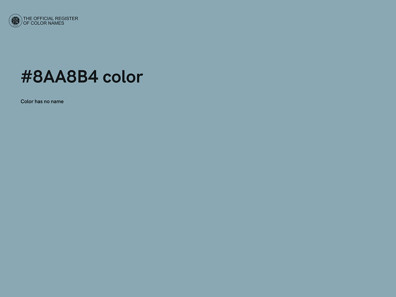 #8AA8B4 color image