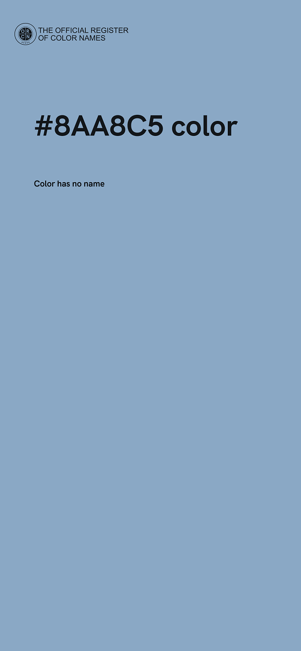 #8AA8C5 color image