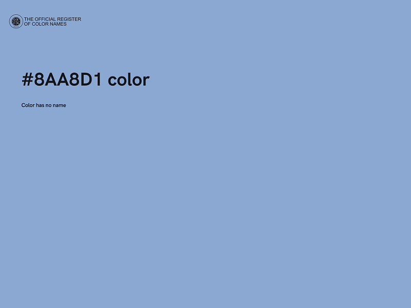 #8AA8D1 color image