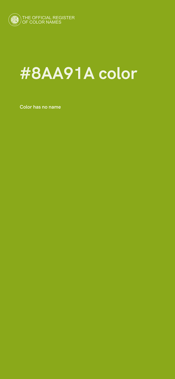 #8AA91A color image