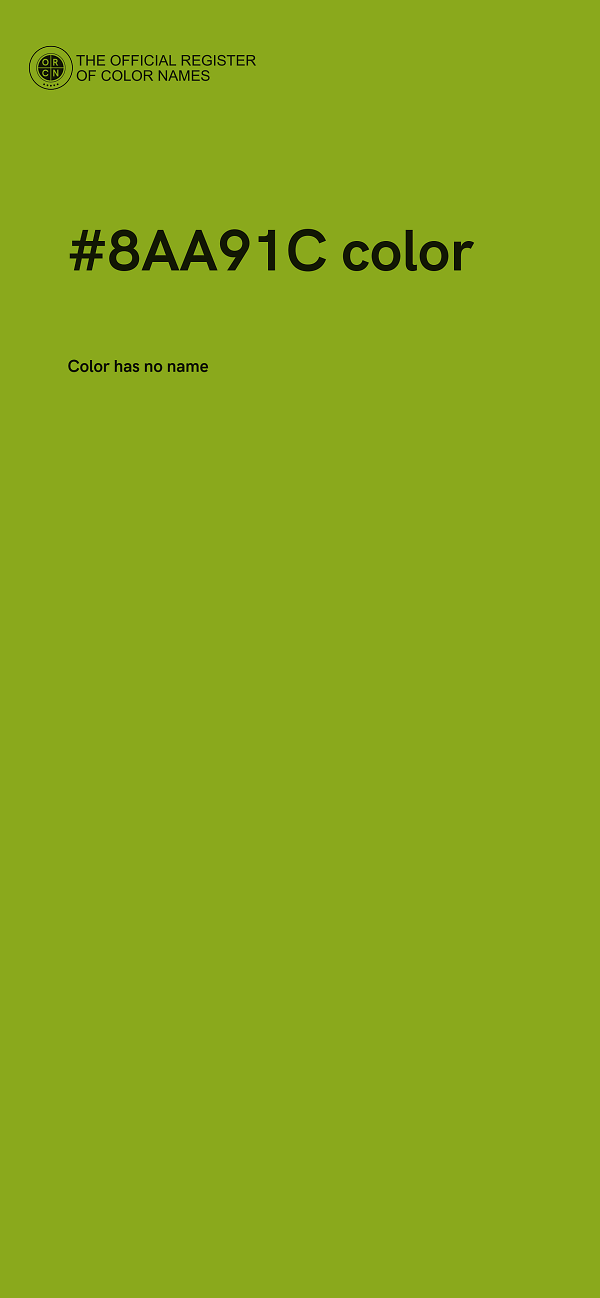 #8AA91C color image