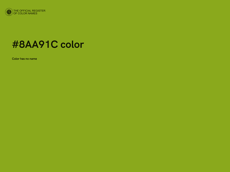 #8AA91C color image