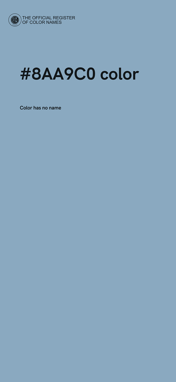 #8AA9C0 color image