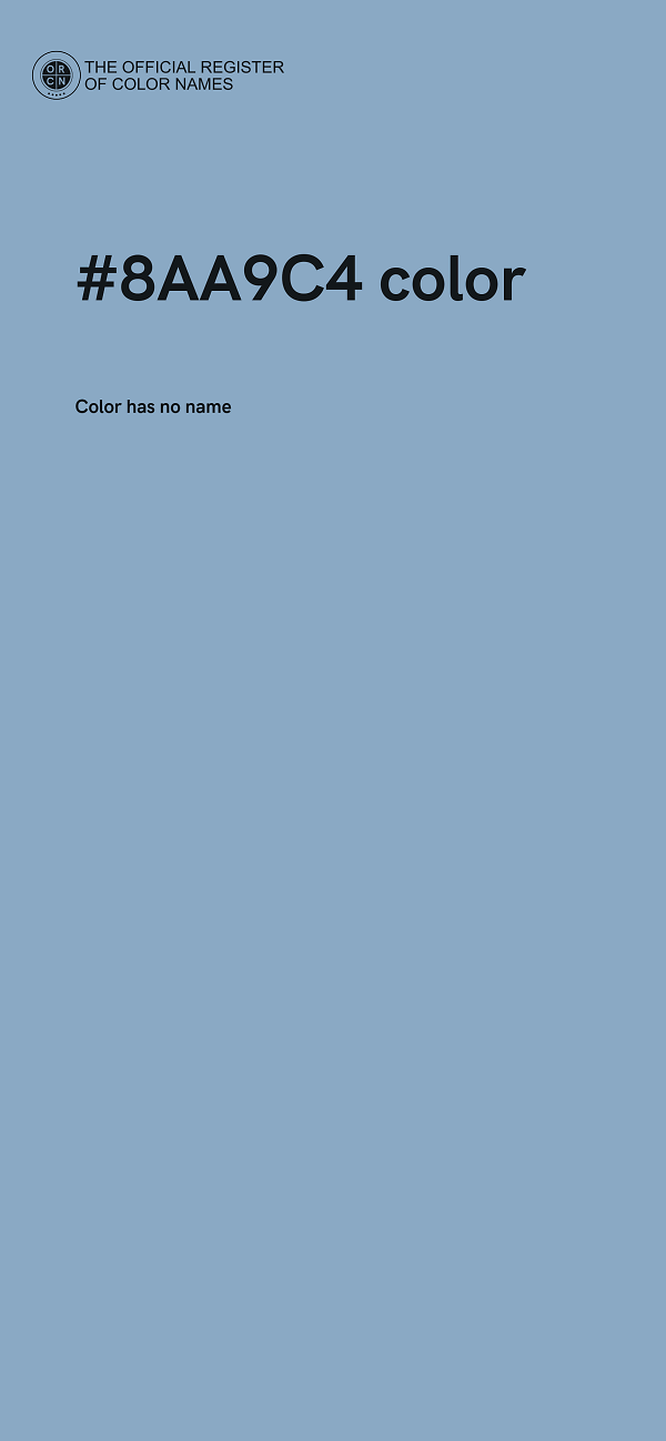 #8AA9C4 color image