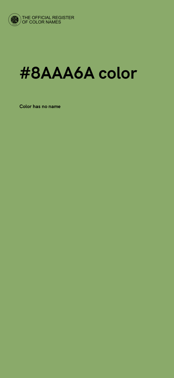 #8AAA6A color image