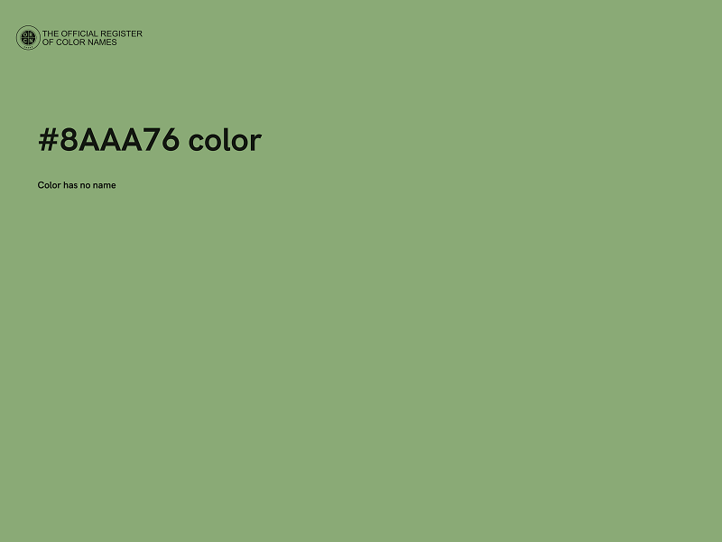 #8AAA76 color image