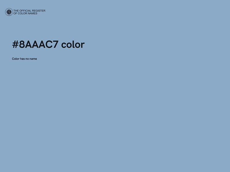 #8AAAC7 color image