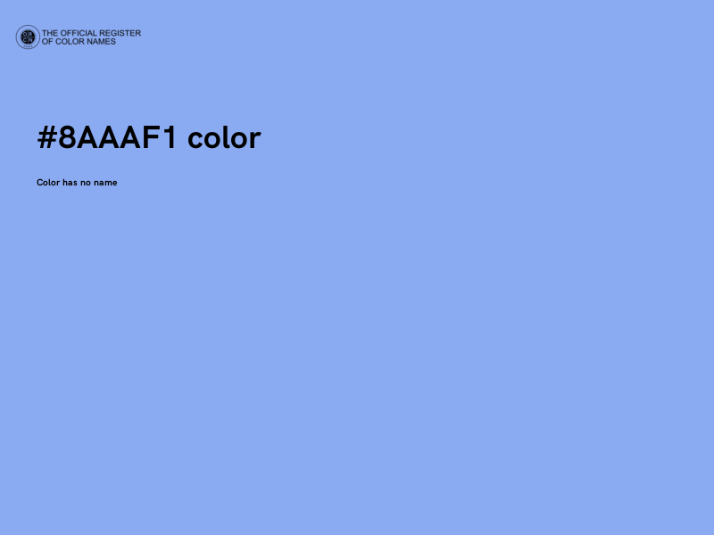 #8AAAF1 color image