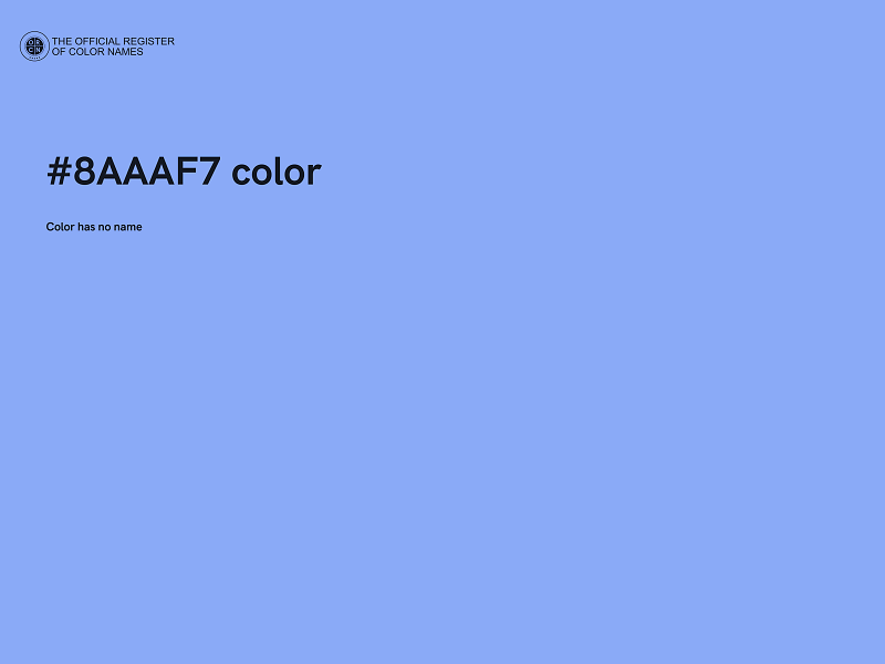 #8AAAF7 color image