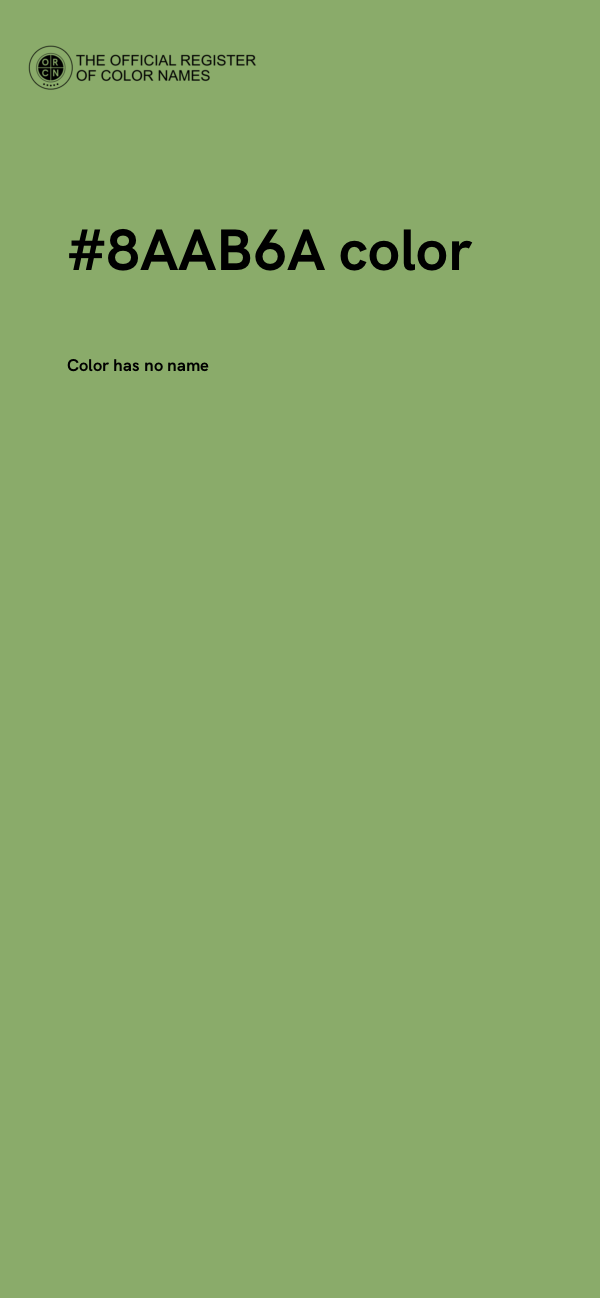 #8AAB6A color image