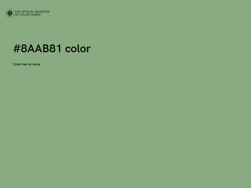 #8AAB81 color image