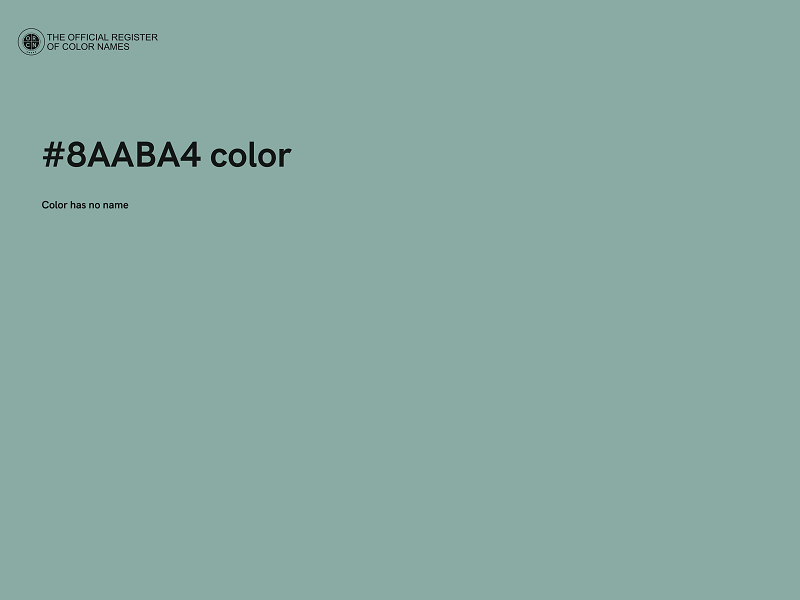 #8AABA4 color image