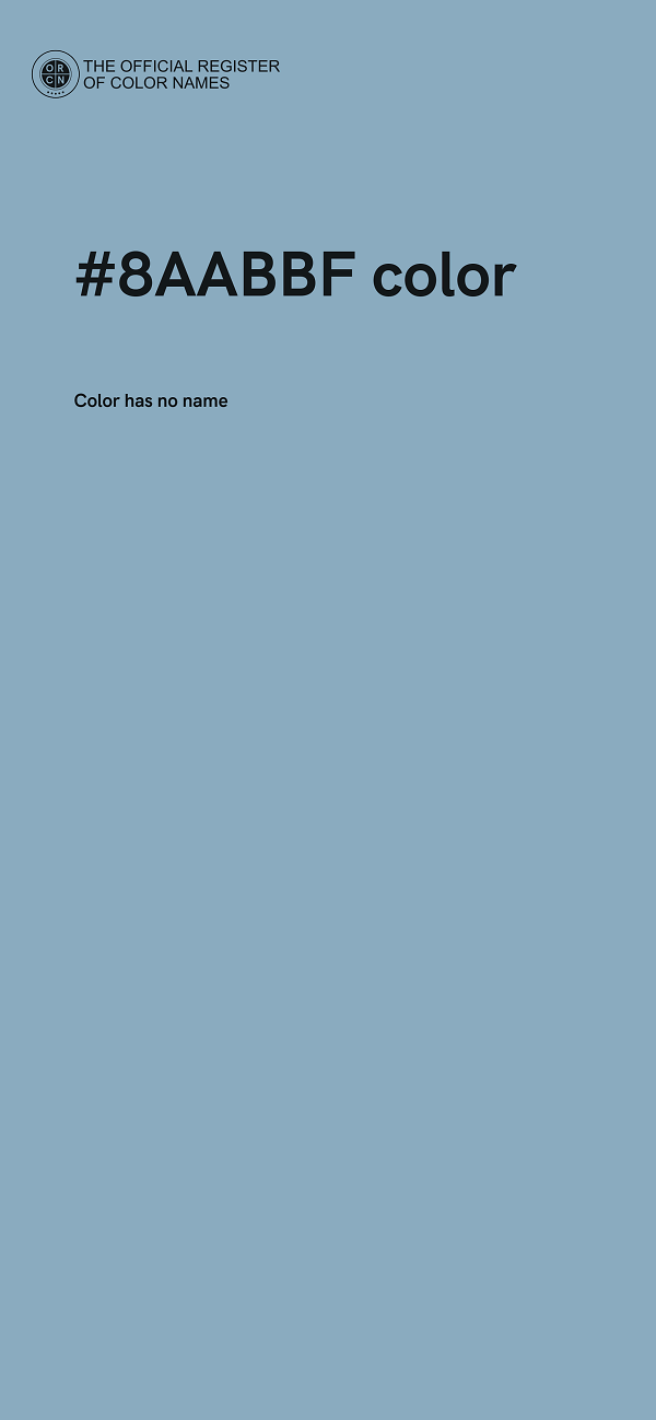 #8AABBF color image