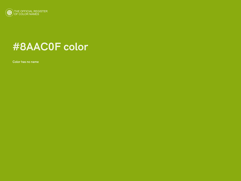 #8AAC0F color image