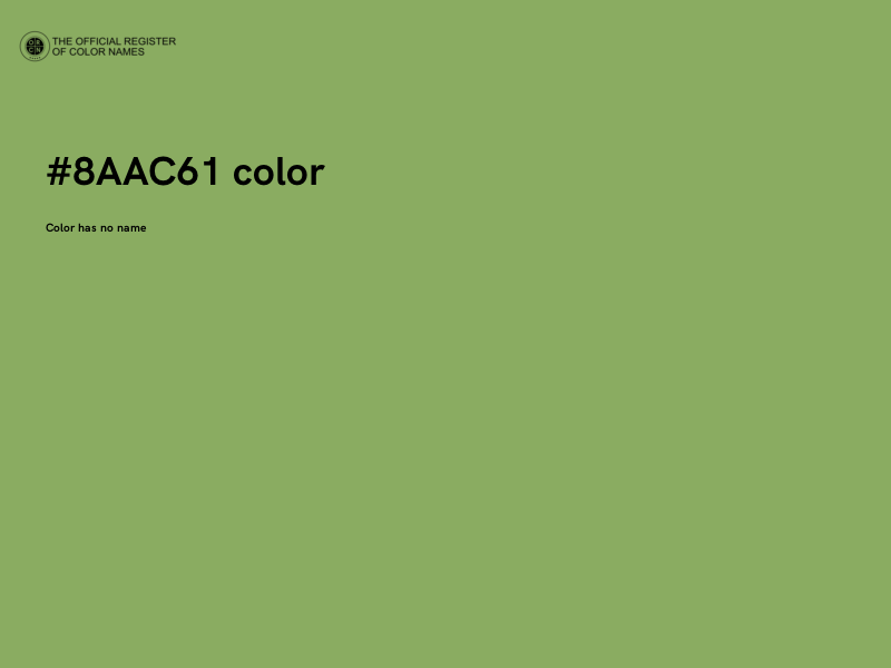 #8AAC61 color image