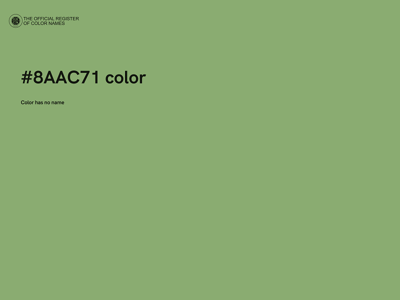 #8AAC71 color image