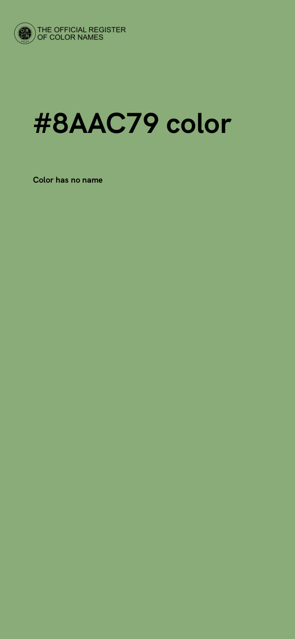 #8AAC79 color image