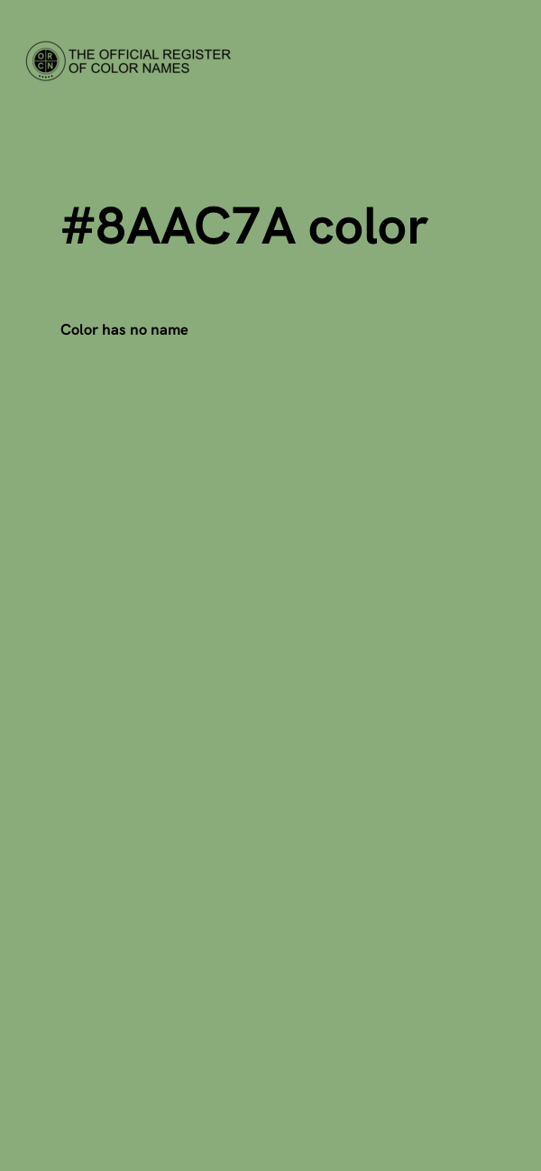 #8AAC7A color image