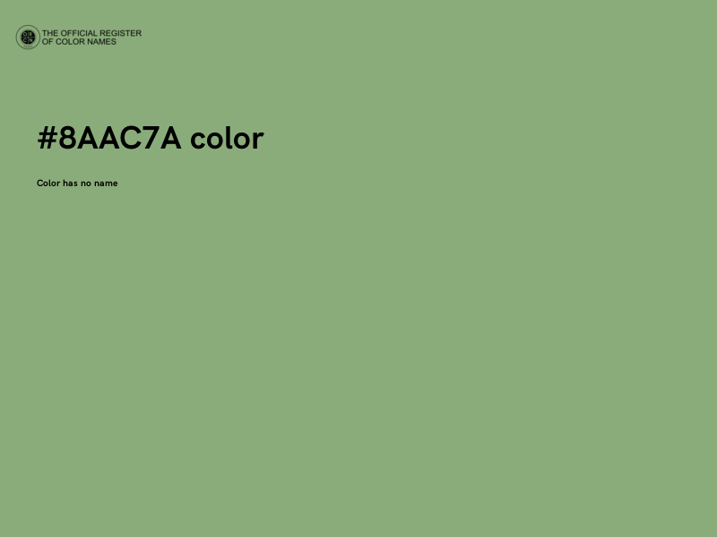 #8AAC7A color image