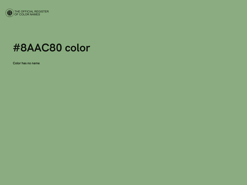 #8AAC80 color image